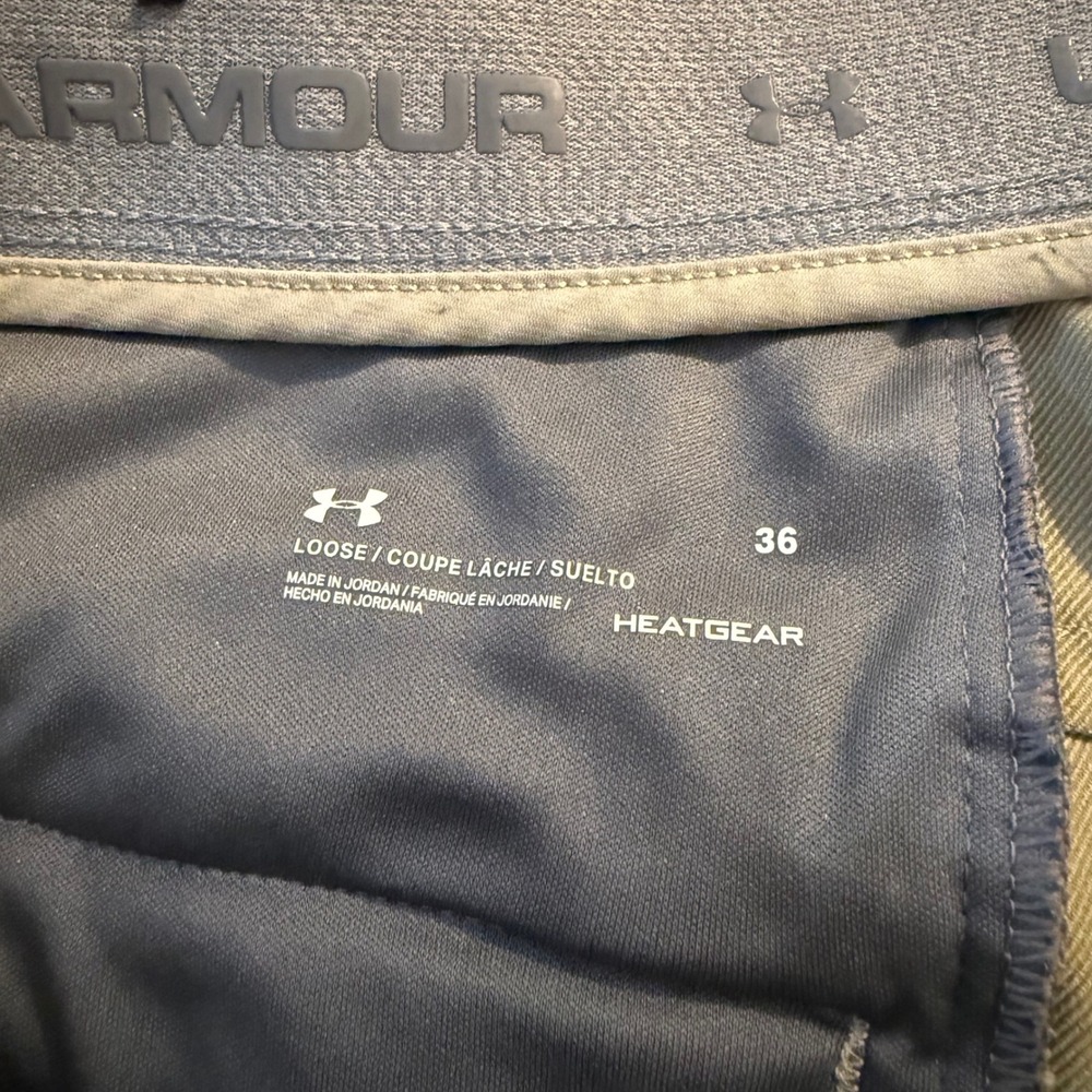 Under Armor Mens 36 Shorts tan Loose Performance Stretch golf‎ casual HeatGear - Picture 7 of 9